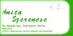 anita szerencse business card